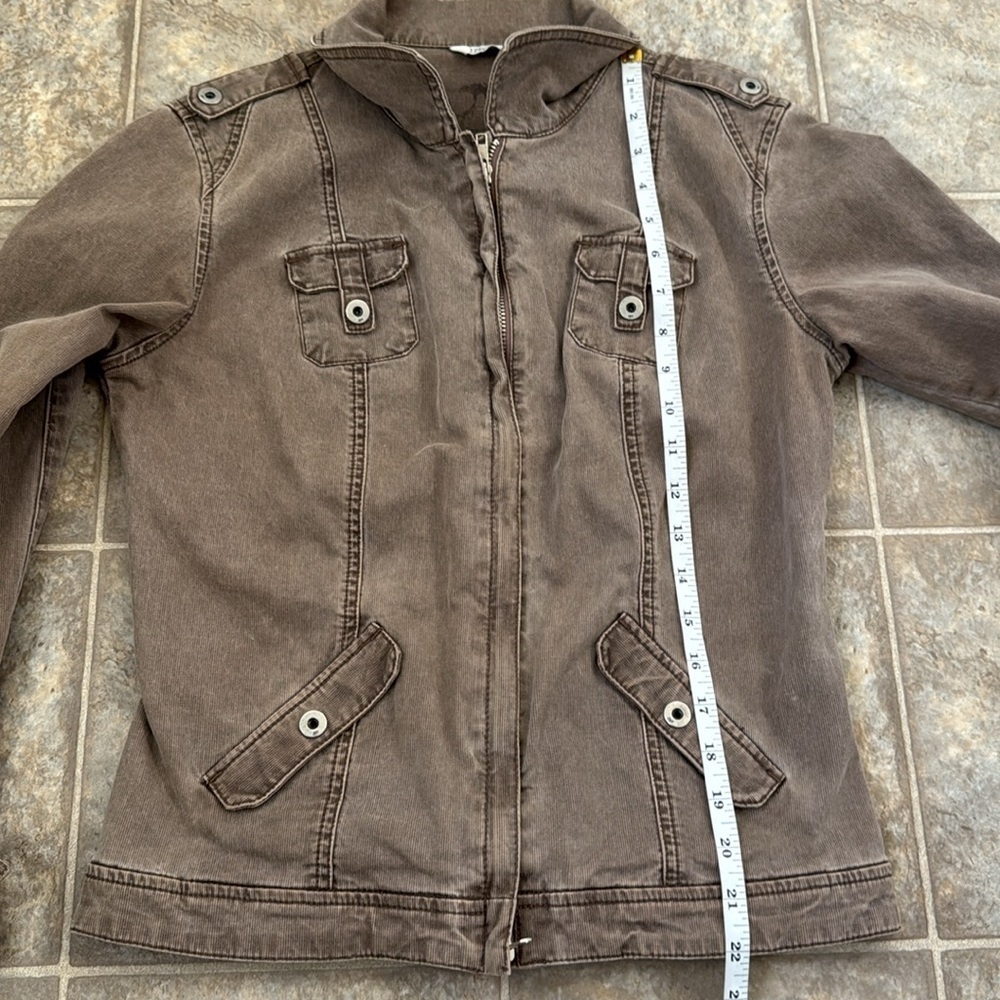 Fox Classic Racing Jean Jacket crop Frosty Taupe Medium two way zip - Picture 11 of 16